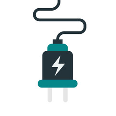 power plug illustration in minimal style