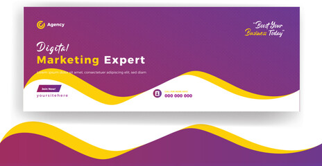 Obraz premium Creative digital marketing agency business social media post banner template design