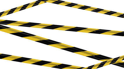 Vector set of restriction tapes, Warning tape and police line, Black and yellow line striped. Vector illustration on PNG transparent Background 01