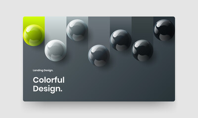 Amazing realistic balls postcard illustration. Creative catalog cover vector design layout.