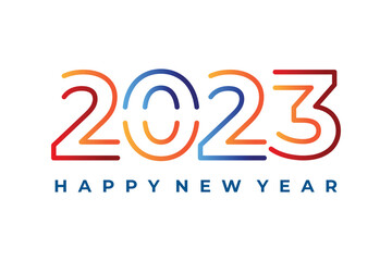 happy new year 2023 logo or background