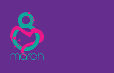 8 march women's day, 8 March banner. Background Design. Template for advertising, web, social media and fashion ads. Header for poster, flyer, greeting card, web site vector Illustration.