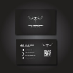 Dark business template. Elegant visiting card design. card template