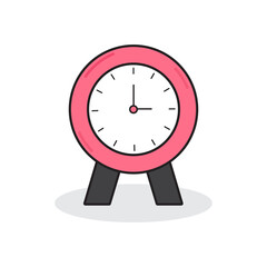 Alarm Clock Illustration, flat alarm clock icon vector illustration template