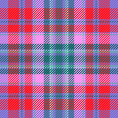 Seamless fabric background. Textile texture plaid. Vector tartan check pattern.