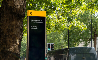 ULEZ Expansion issues on a signpost in London