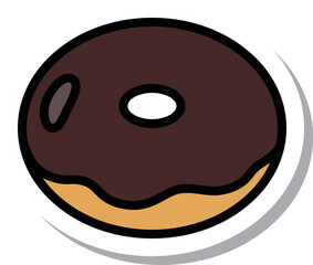 ミニステッカー食べ物　チョコドーナッツ