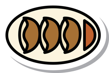 ミニステッカー食べ物　焼き餃子