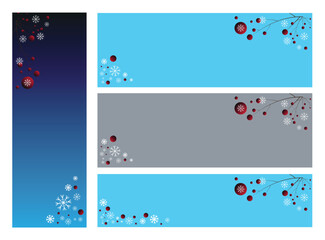 Christmas background design. Winter background made of snowflake and snow, empty copy space for text, vector illustration. Noel card design.