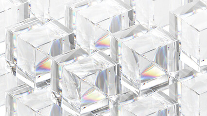 There are several transparent square gems