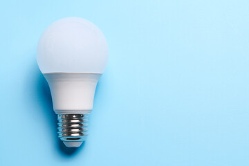Light Bulb isolated on blue background