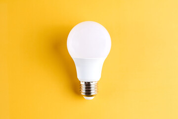 Light Bulb isolated on yellow background