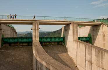 Water dam on the Czorsztyn Reservoir