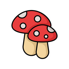 mushroom icon vector design template in white background