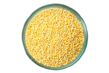 millet cereal in a plate isolated
