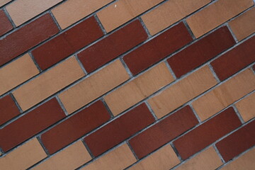 Creative colorful brick pattern wall background, vintage brick wall texture