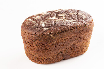 Fresh bread on a white background. Top view.