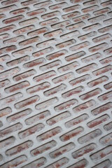 Red brick block wall background, Vintage brick wall texture