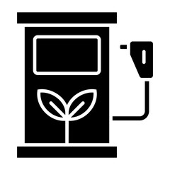 Eco Fuel Glyph Icon