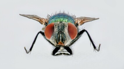 Housefly isolated on a white background