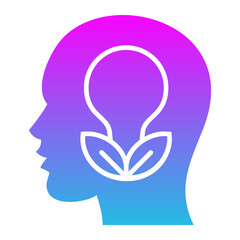 Think Green Glyph Gradient Icon