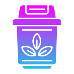 Recyle Bin Glyph Gradient Icon