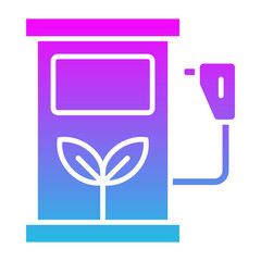 Eco Fuel Glyph Gradient Icon
