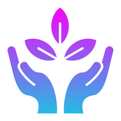 Conservation Glyph Gradient Icon