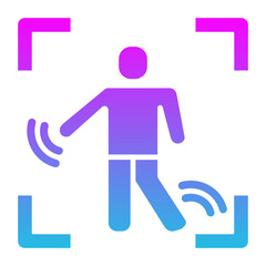 Motion Capture Glyph Gradient Icon