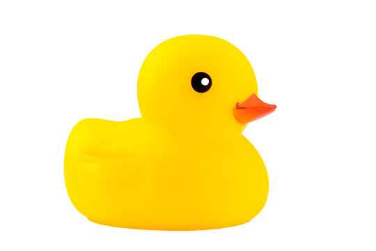 toy Yellow duck with Red beak, isolated