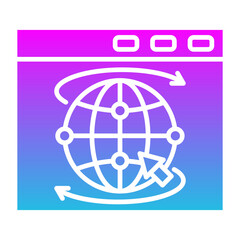 Internet Glyph Gradient Icon