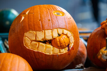 Smiling Halloween Pumpkin 