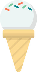 ice cream cone illustration in minimal style