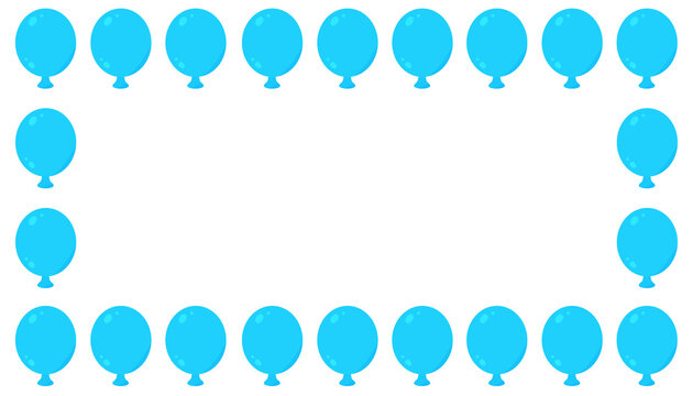 Clip Art Of Blue Balloons Frame