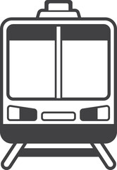 tram illustration in minimal style