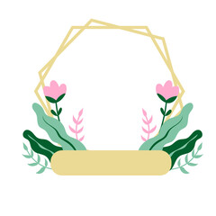 flower leaf laurel award frame
