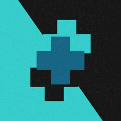 Obraz premium Decorative abstract colorful geometric figures slice shadow background illustration