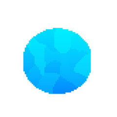 Pixel Art Blue Ore Clipart