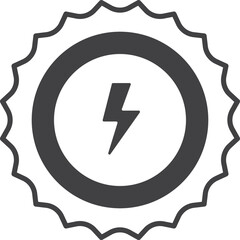 electric power illustration in minimal style