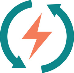 renewable electricity illustration in minimal style