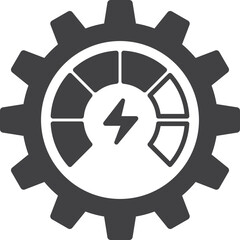 electric power illustration in minimal style