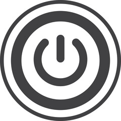 on and off button illustration in minimal style