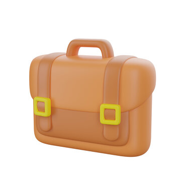 Bag 3d education school icon object