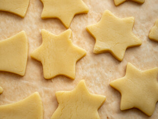 Cooking delicious Christmas cookies. Baking traditional cookies.
