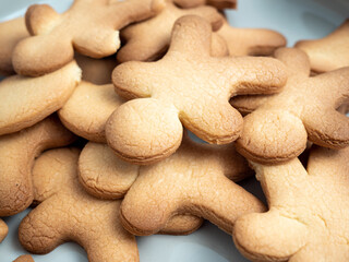 Cooking delicious Christmas cookies. Baking traditional cookies.