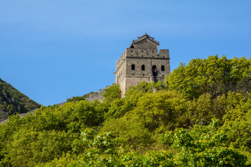 beautiful watchtower. Old building. The Great Wall of China