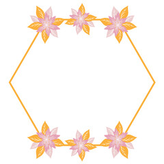 abstract frame with flower