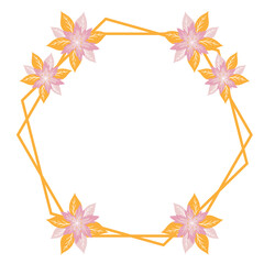 abstract frame with flower