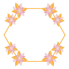 Fototapeta na wymiar abstract frame with flower