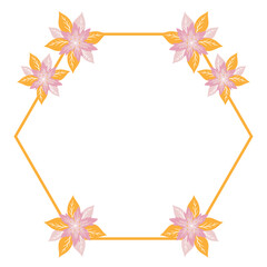 abstract frame with flower